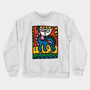 Colorful Graffiti Creature Crewneck Sweatshirt